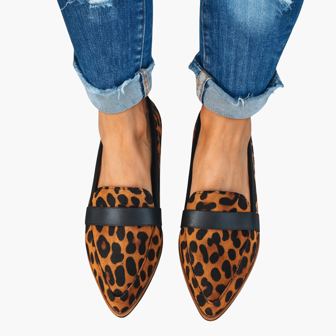 Mocassini ortopedici da donna in pelle scamosciata