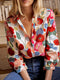 Bluse Vienna Damen rot mit Blumenmuster feminin sommerlich