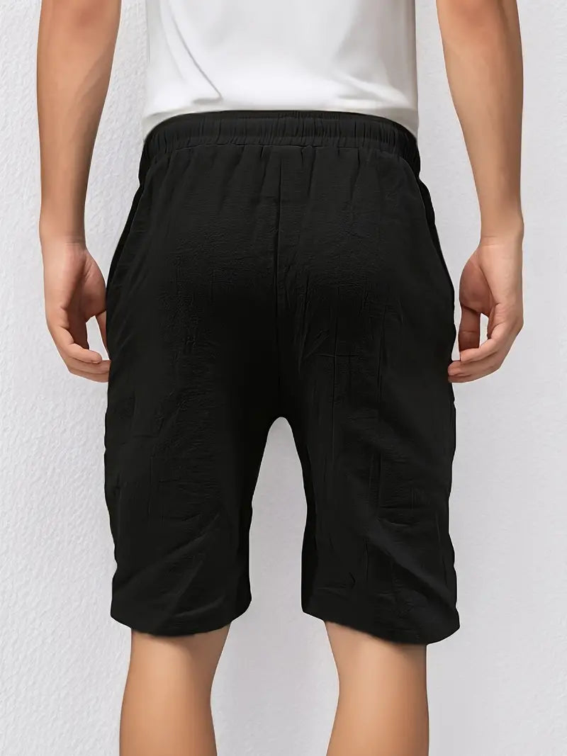 Άνετο κοντό παντελόνι από λινό για άνδρες