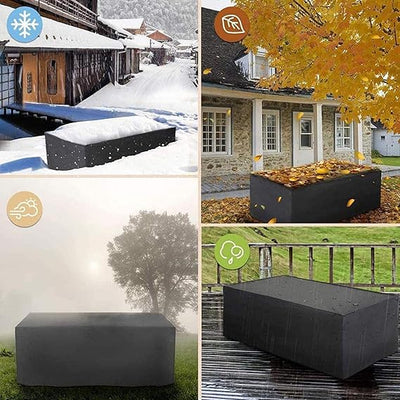 Funda impermeable para muebles de jardín de poliéster negro