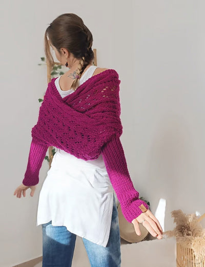 Kuscheliges Wickeltuch im Bohemian-Stil für Damen