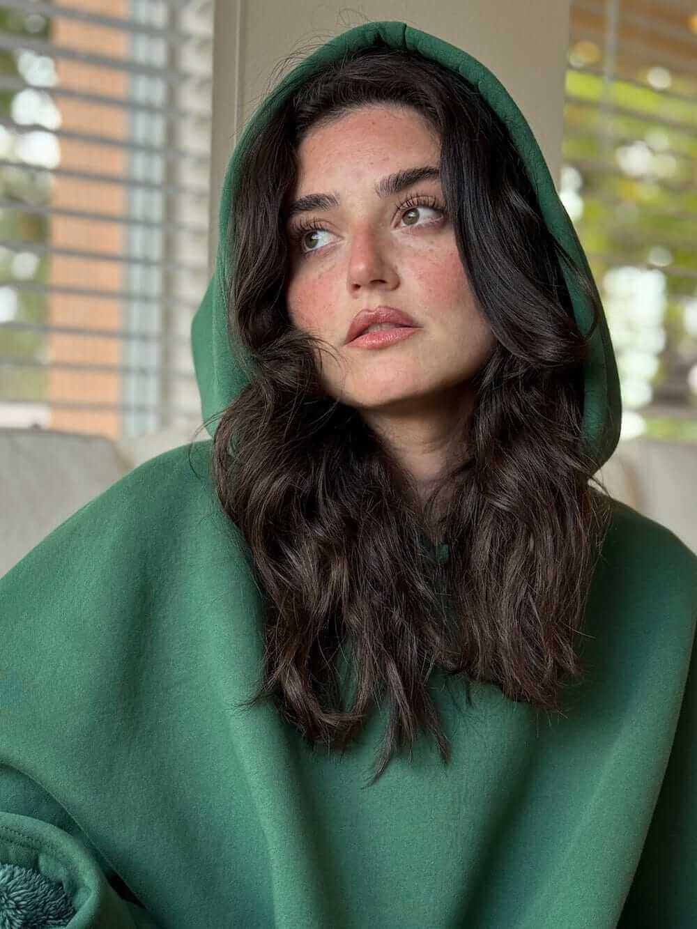 Relax with our cozy, weighted hoodie