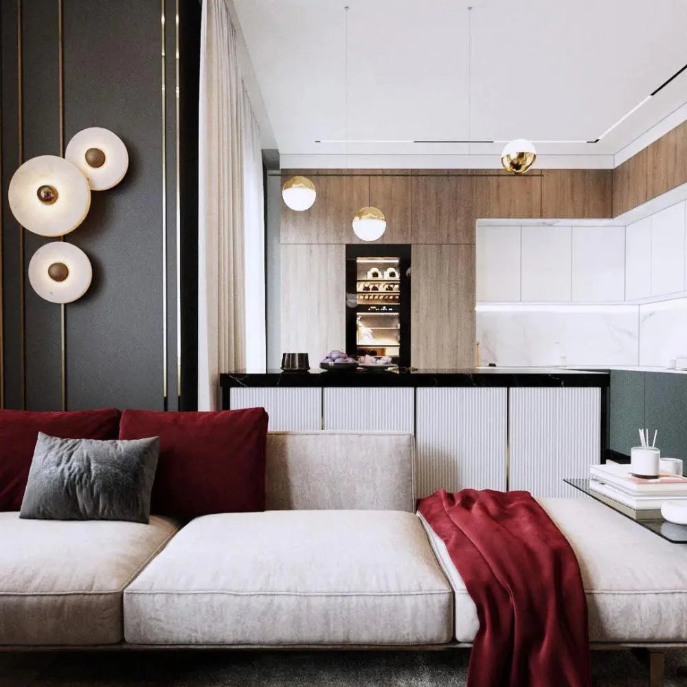 Moderne schwarze Wandleuchte CliffGlow - Moderne Wandleuchte aus Metall