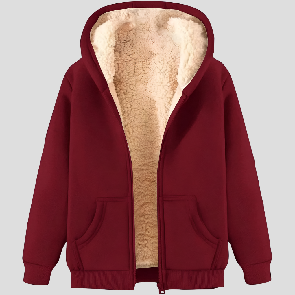 Warmer fleece-lined winter hoodie for men