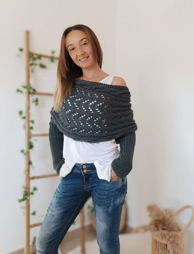 Kuscheliges Wickeltuch im Bohemian-Stil für Damen