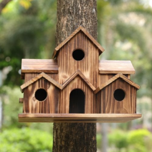 Casa para pájaros funcional WillowNest de madera