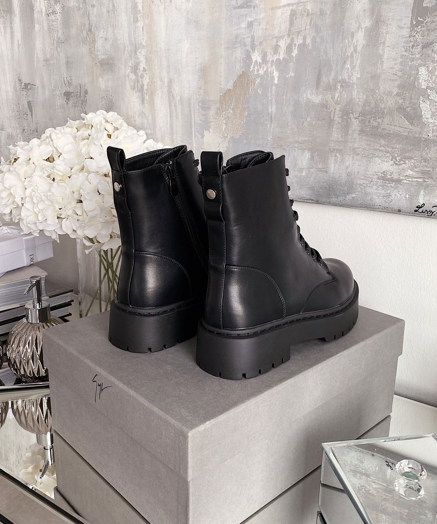 Stivali da combattimento Zeppelin da donna | Stivali con lacci e suola spessa