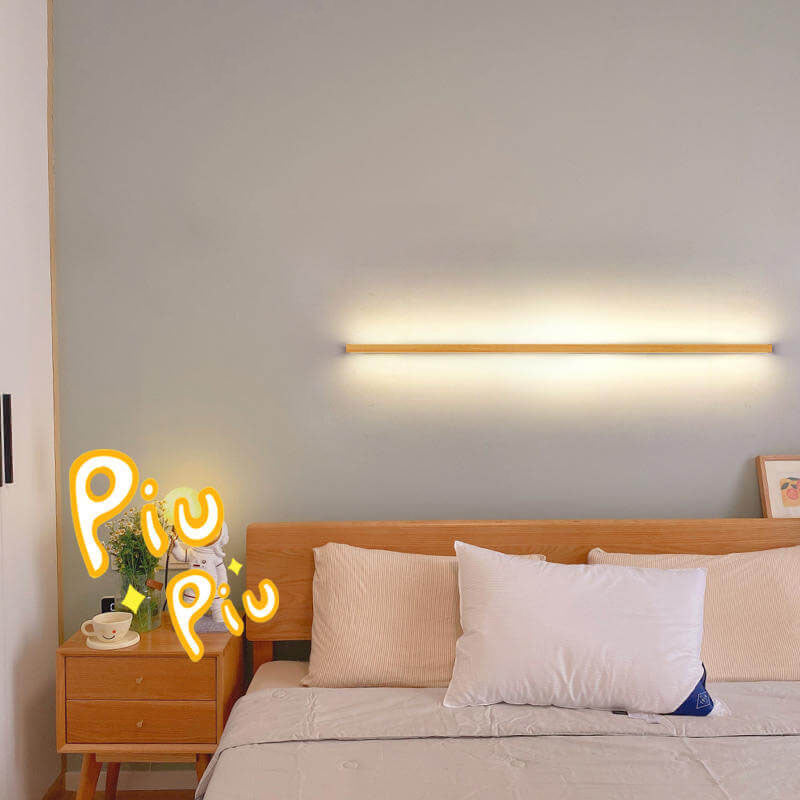 Apliques de pared Lámpara LED minimalista de madera