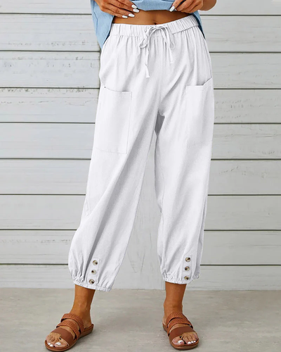 Luftige Hose - Lässiger Stil mit elastischem Saum und Taschen