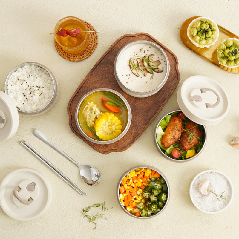 Lunch Box Contenedor térmico para alimentos fabricado en acero inoxidable