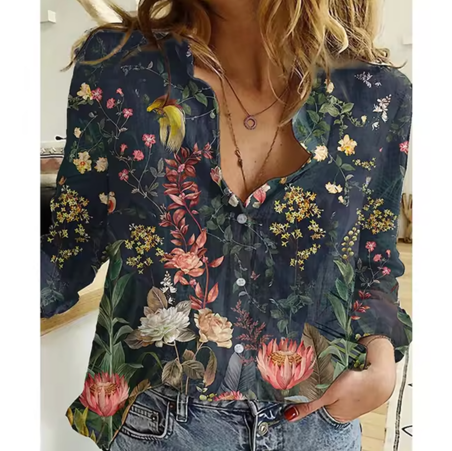 Freesia – Blouse à motif floral