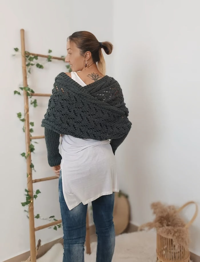Kuscheliges Wickeltuch im Bohemian-Stil für Damen