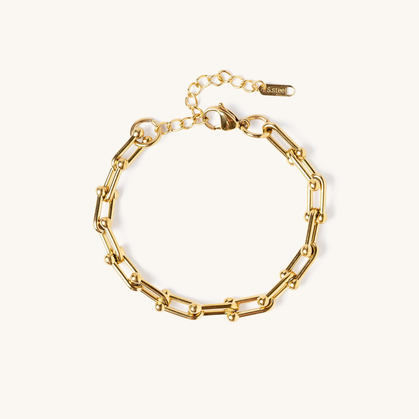 Isla | Pulsera de cadena bañada en oro resistente al agua - Ajuste ajustable