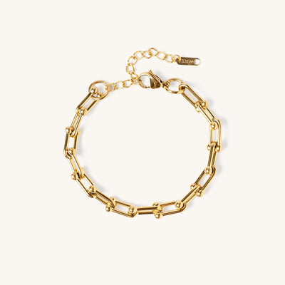 Isla | Pulsera de cadena bañada en oro resistente al agua - Ajuste ajustable