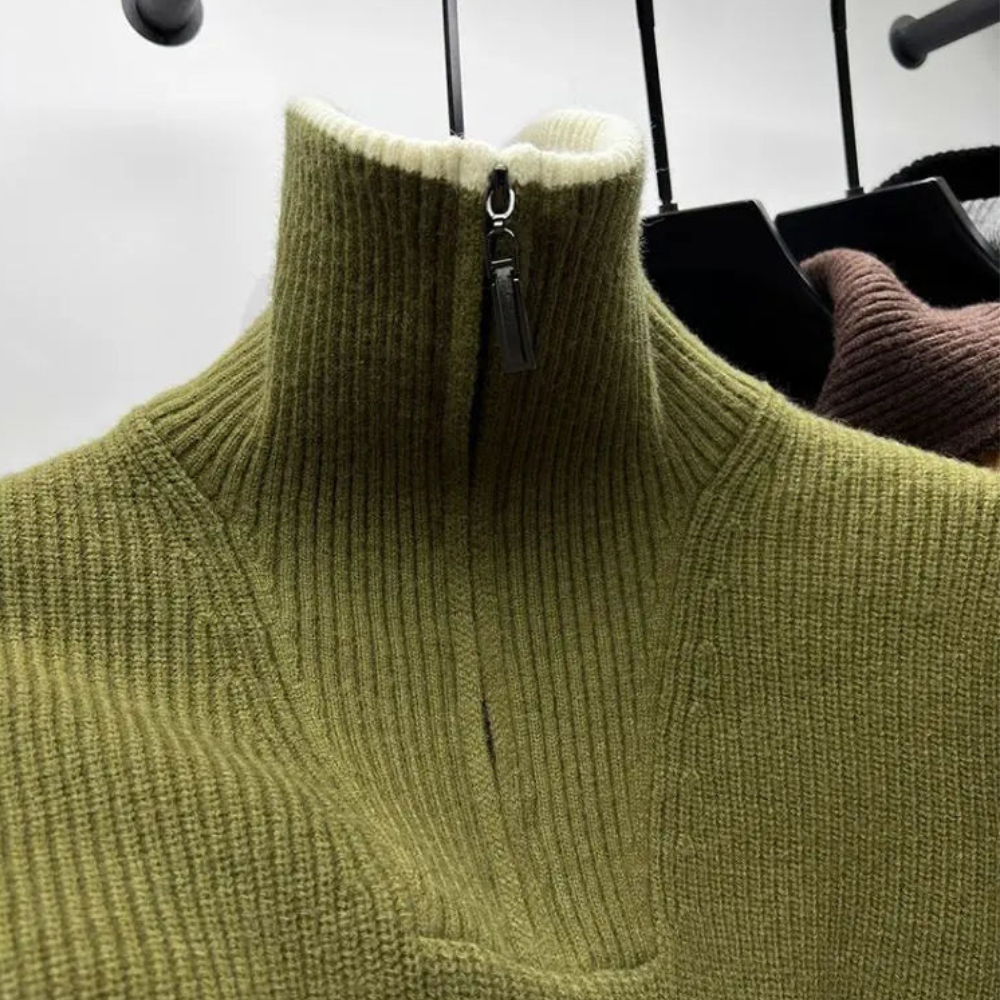 Camisa de hombre con cuello mao y cremallera - deportiva y elegante