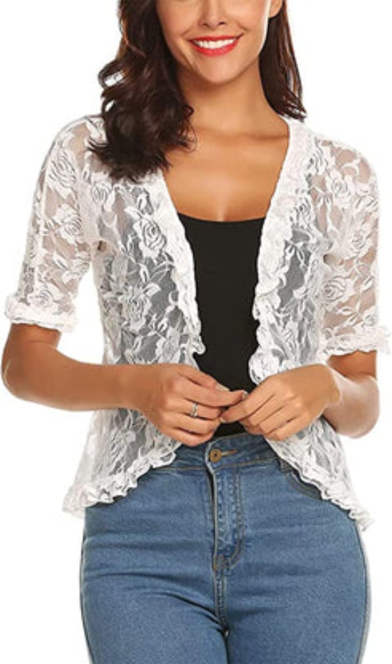 Acia - Elegantes Shrug-Top mit offener Spitze