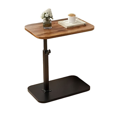 ADJUSTA - Verstellbarer Beistelltisch mit Holzplatte und Metallgestell