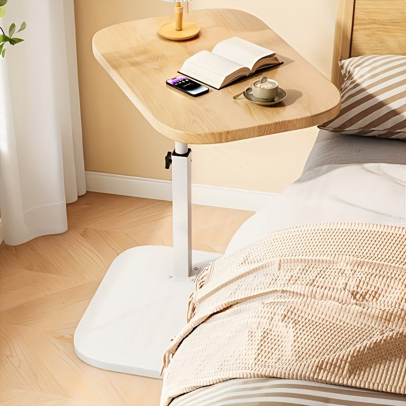 ADJUSTA - Verstellbarer Beistelltisch mit Holzplatte und Metallgestell