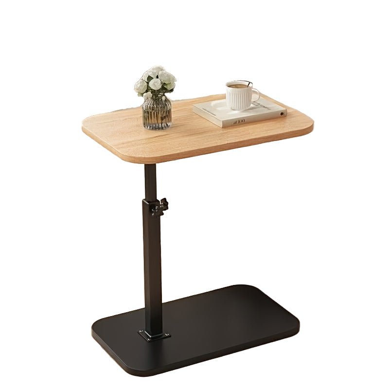 ADJUSTA - Verstellbarer Beistelltisch mit Holzplatte und Metallgestell