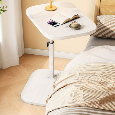 ADJUSTA - Verstellbarer Beistelltisch mit Holzplatte und Metallgestell