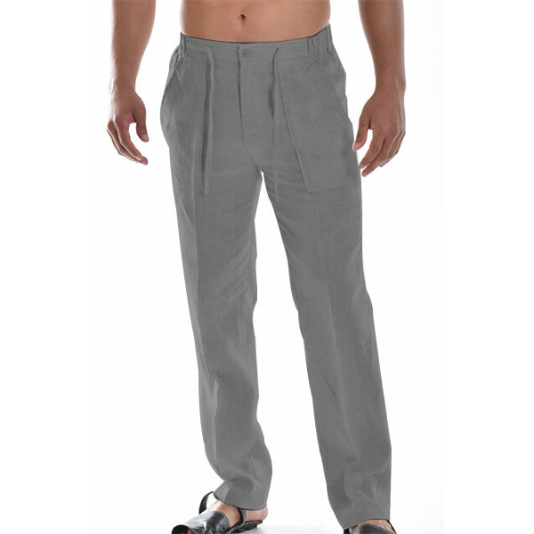 Sommerliche Leinenhose für Männer mit elastischem Bund