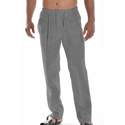Sommerliche Leinenhose für Männer mit elastischem Bund