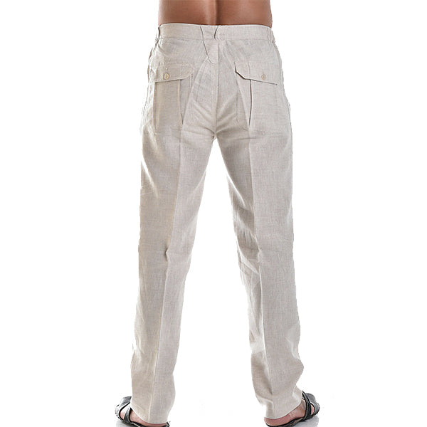 Sommerliche Leinenhose für Männer mit elastischem Bund
