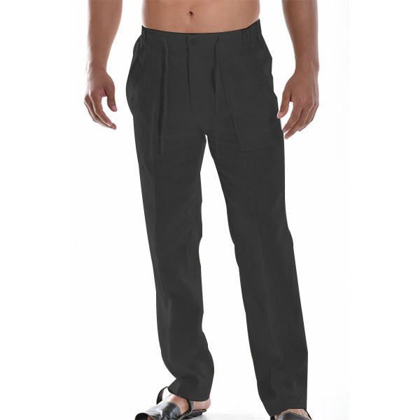 Sommerliche Leinenhose für Männer mit elastischem Bund