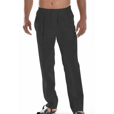 Sommerliche Leinenhose für Männer mit elastischem Bund