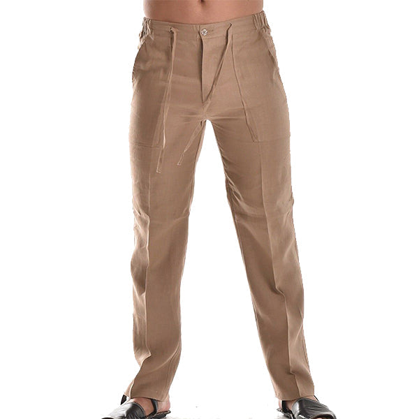 Sommerliche Leinenhose für Männer mit elastischem Bund