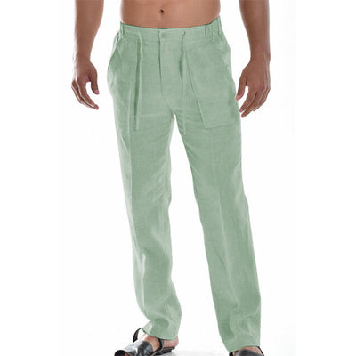 Sommerliche Leinenhose für Männer mit elastischem Bund