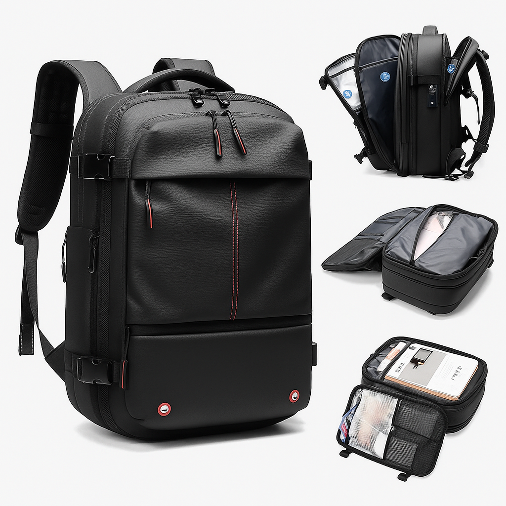 60L Travel backpack black