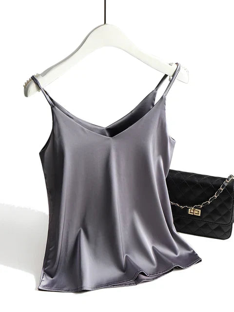 SilkBreeze – Basic Seidentop für Damen mit Spaghettiträgern