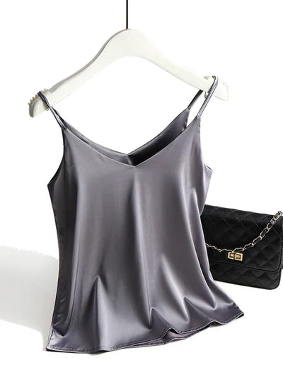 SilkBreeze – Basic Seidentop für Damen mit Spaghettiträgern