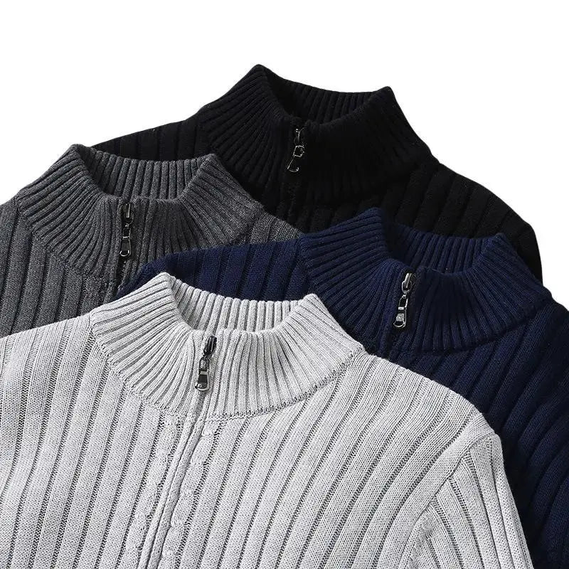Strickpullover mit Reißverschluss