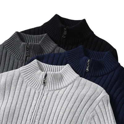 Strickpullover mit Reißverschluss