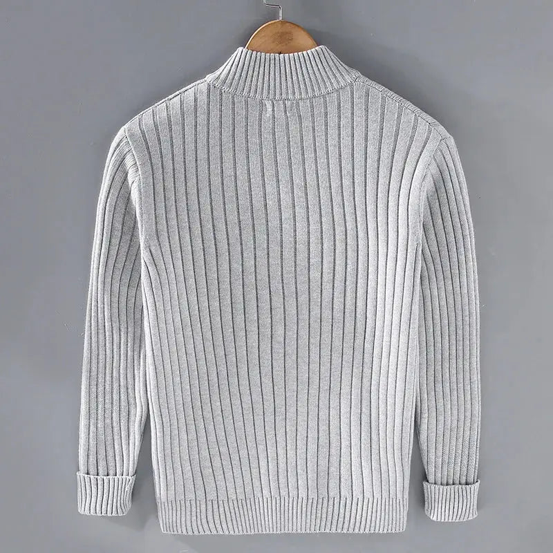 Strickpullover mit Reißverschluss
