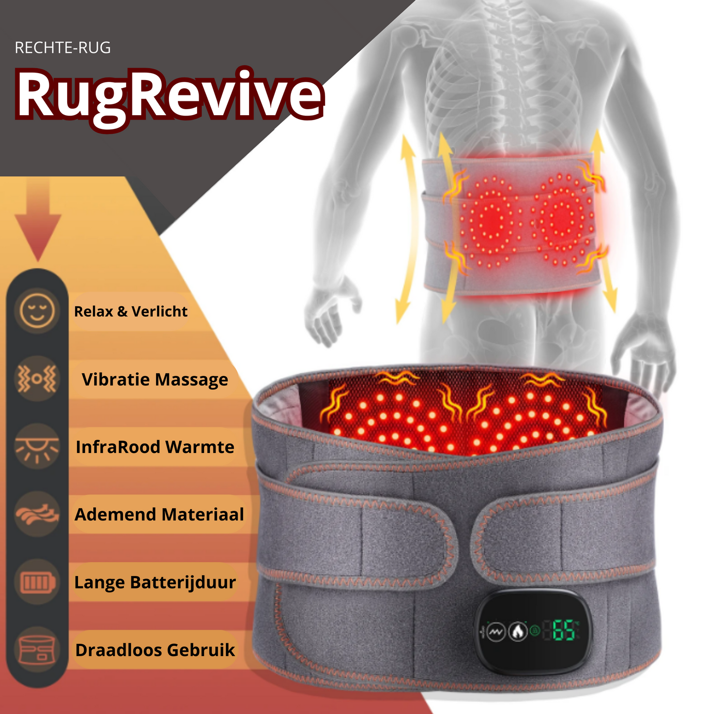 Calore a infrarossi - parte bassa della schiena