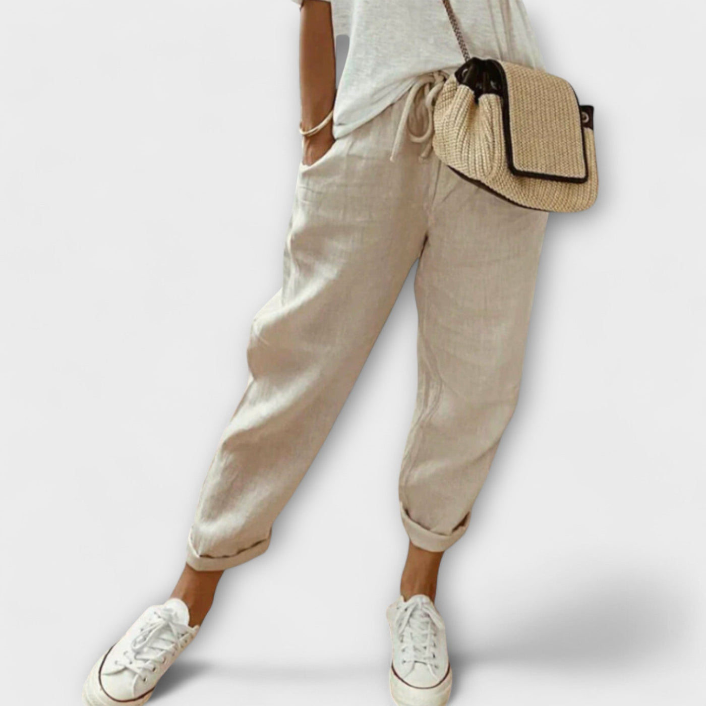 Leichte Damen-Sommerhose aus Leinen - Atmungsaktiv und elegant geschnitten