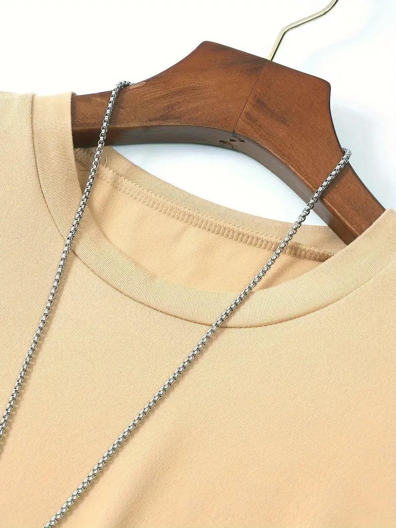 Άσπρο ανδρικό T-shirt με κοντά μανίκια