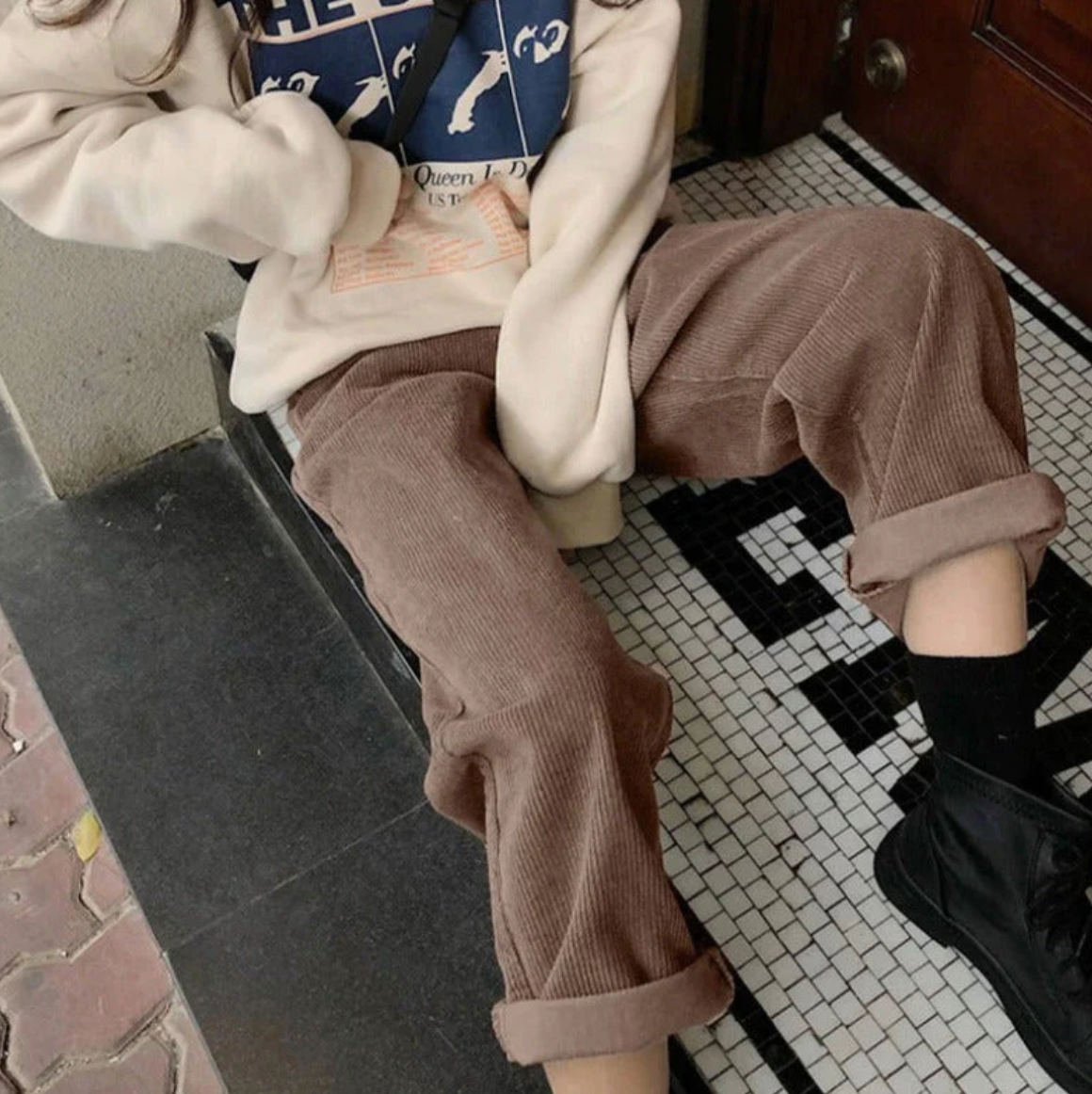 Malia - Pantaloni casual in velluto