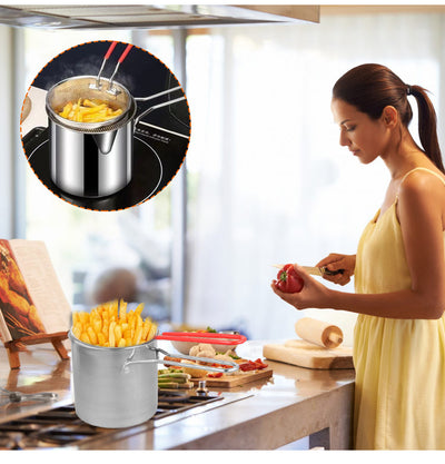 CookPro - Kompaktes Fritteusen-Set mit Öl-Sparpaste