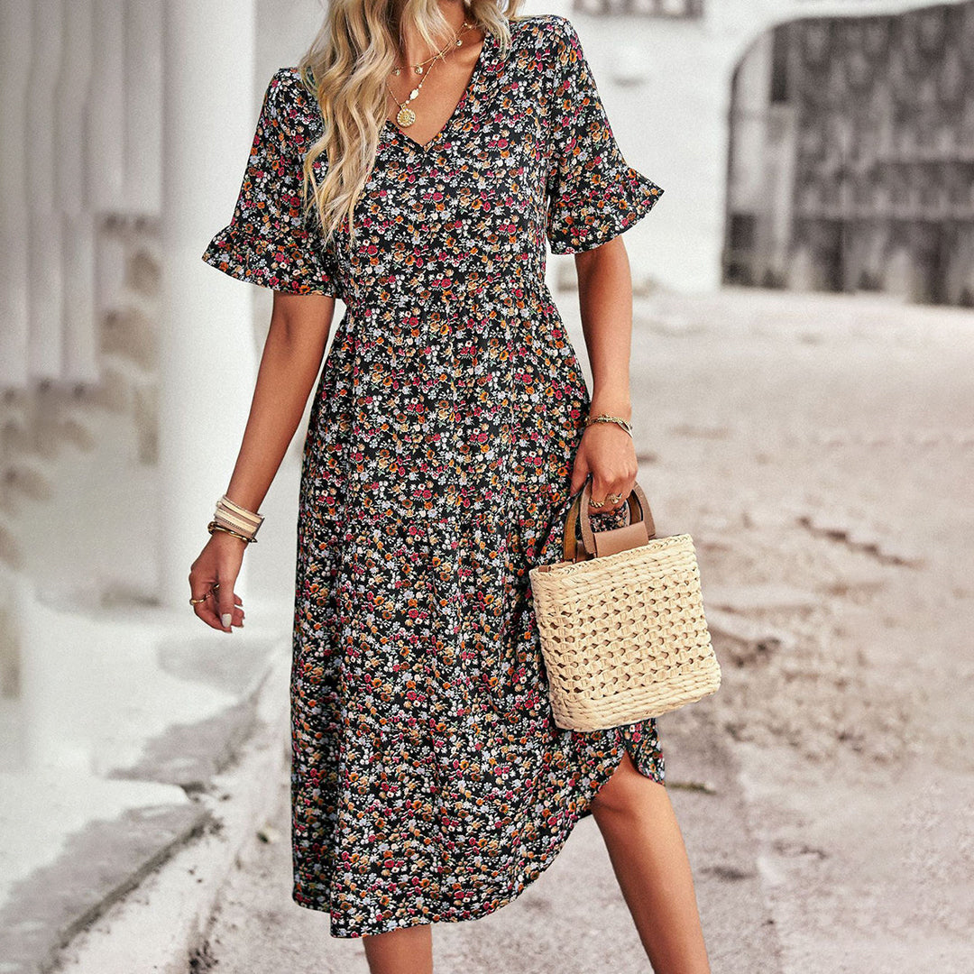 Amely - Fleurige Robe