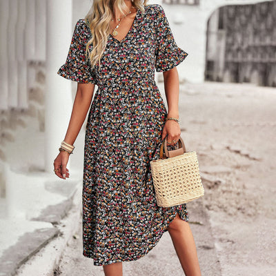Amely - Fleurige Robe