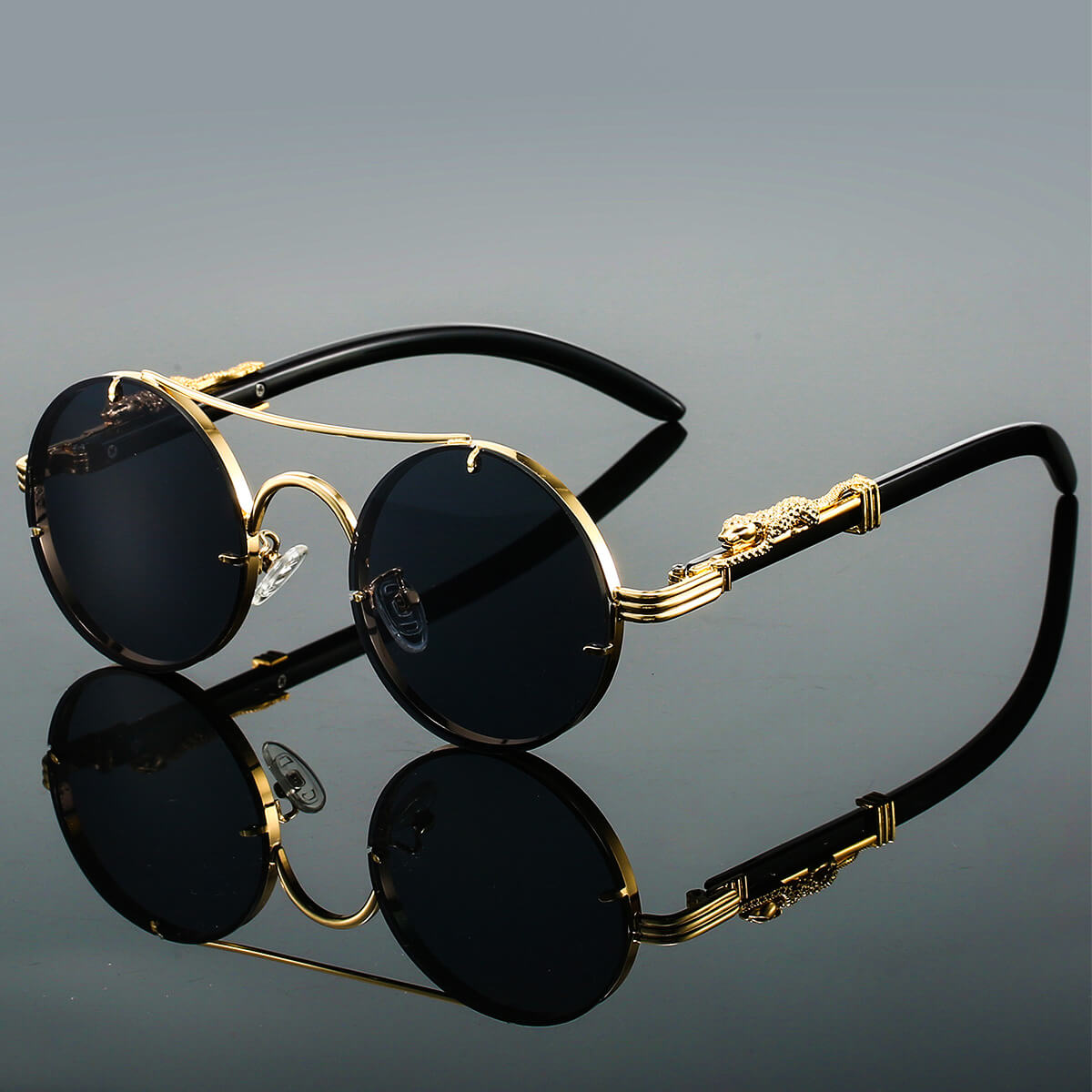 RetroShade – Oval Metal Sunglasses for Men