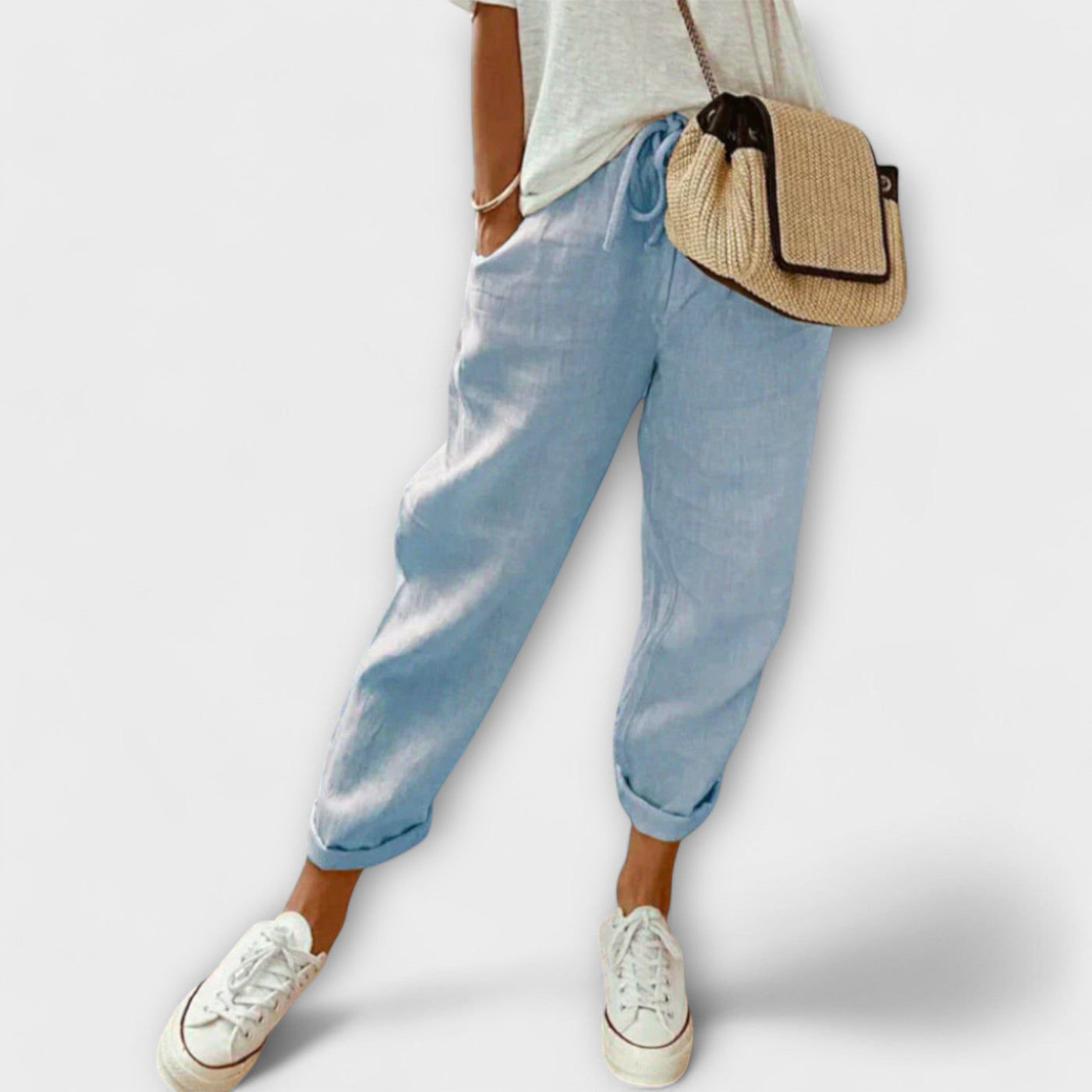 Leichte Damen-Sommerhose aus Leinen - Atmungsaktiv und elegant geschnitten