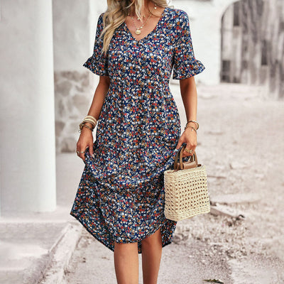 Amely - Fleurige Robe