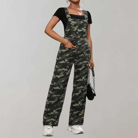 Neea - Combinaison camouflage stylée pour femmes pour l'été