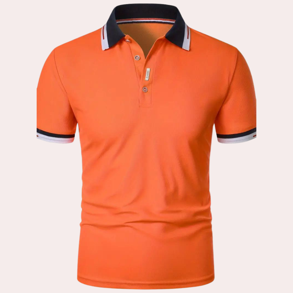 Rory - Elegante polo da uomo arancione