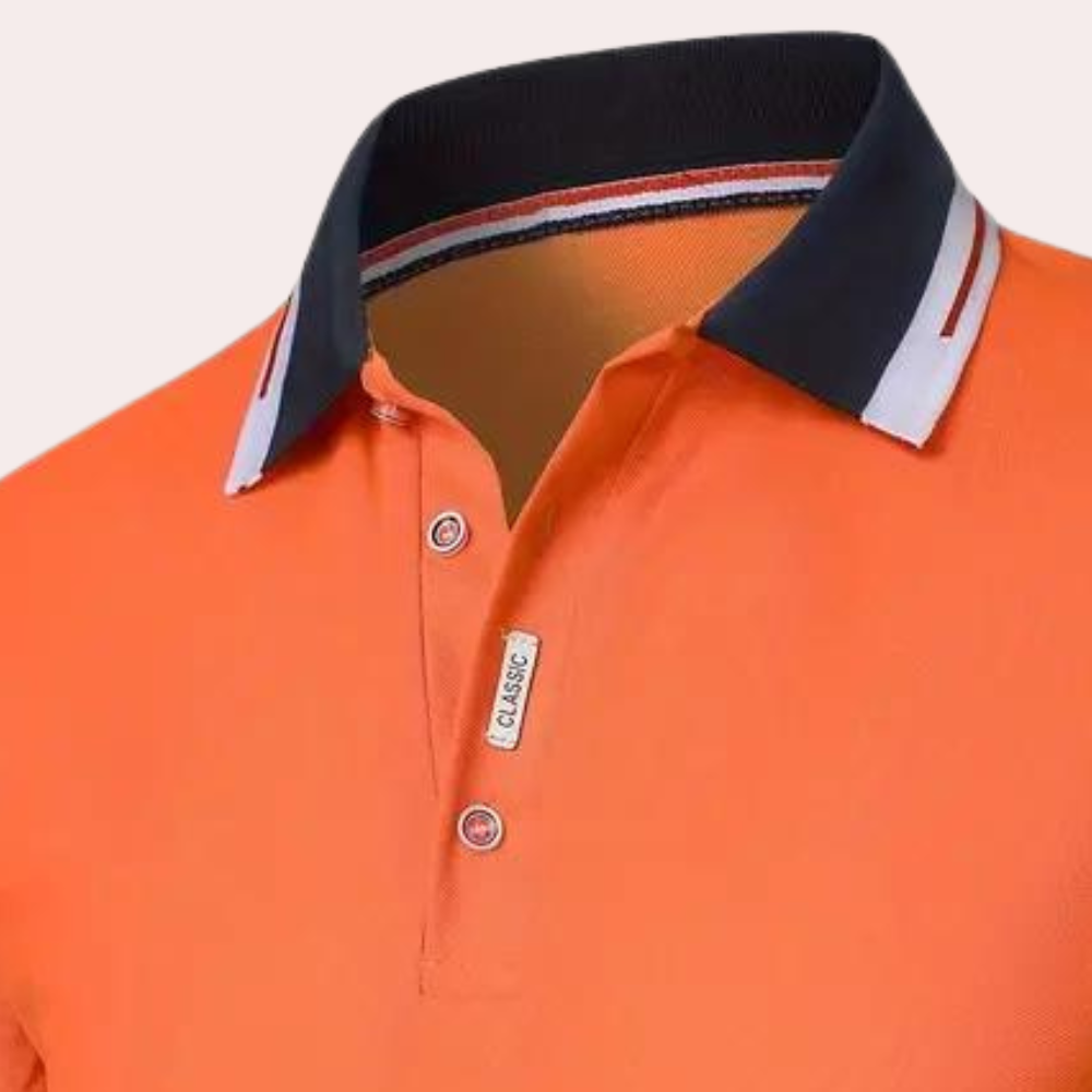 Rory - Elegante polo da uomo arancione